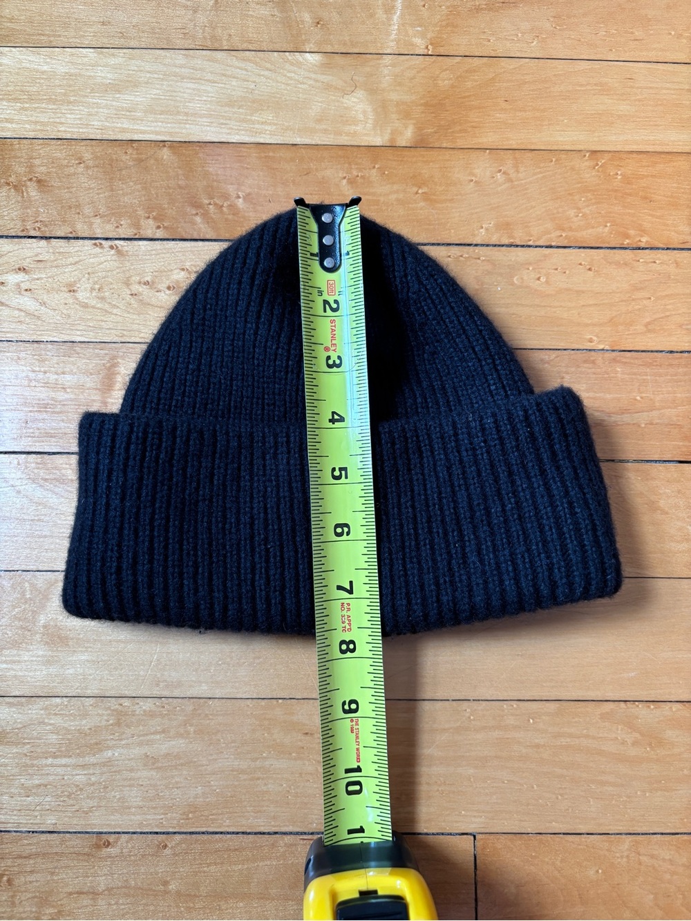 EUC Madewell Wool-Blend Ribbed Knit Black Beanie - Picture 7 of 14